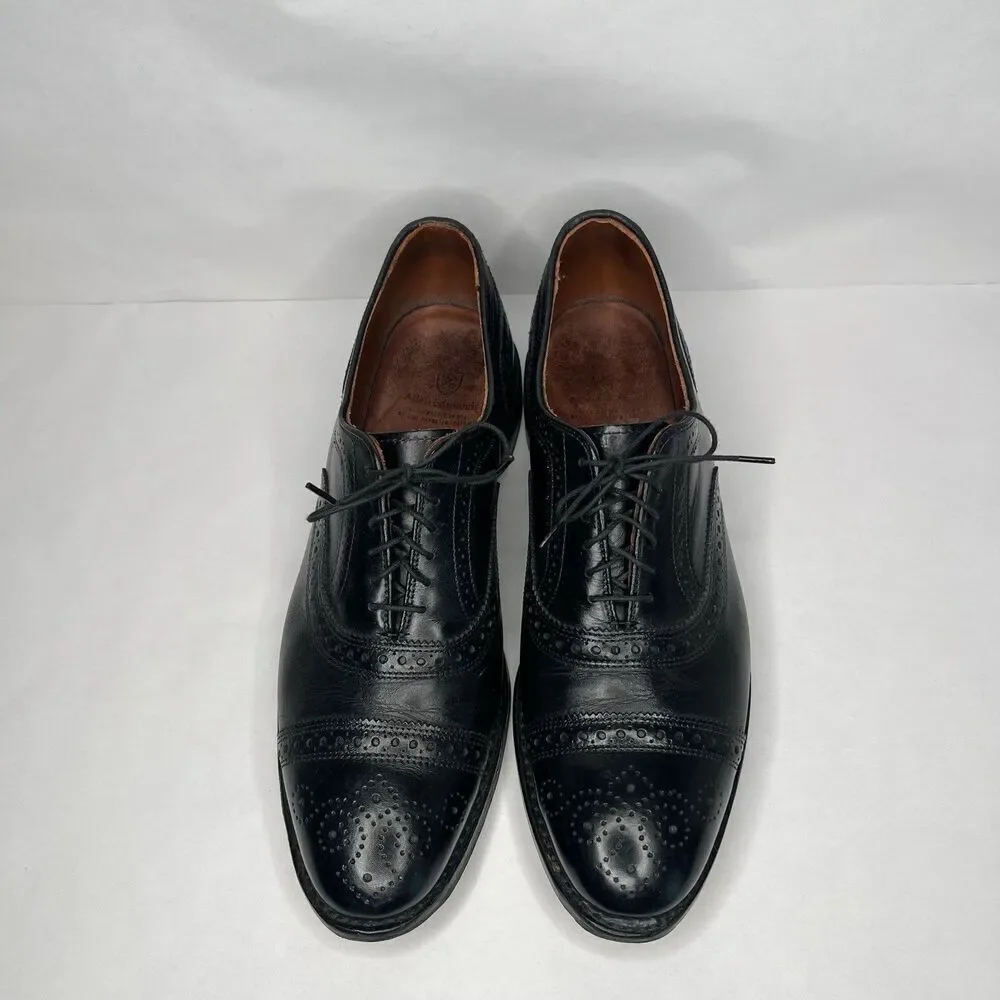 Allen Edmonds Strand Men's Black Leather Cap Toe Oxfords Sz 10.5 Made In USA